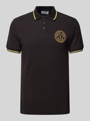 Poloshirt mit Label-Stitching von Versace Jeans Couture Schwarz - 47