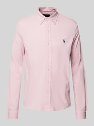 Slim Fit Freizeithemd mit Logo-Stitching von Polo Ralph Lauren Pink - 45