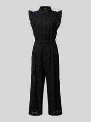 Jumpsuit mit Lochstickerei von More & More Schwarz - 18