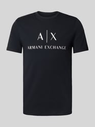 Slim fit T-shirt van puur katoen met logoprint van ARMANI EXCHANGE - 23