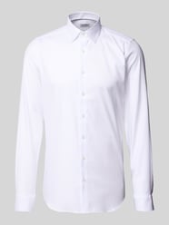 Koszula o kroju slim fit z tkaniny diagonalnej (twill) z bardzo długim rękawem od OLYMP Level 5 - 17