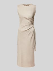 Midikleid mit seitlicher Raffung Modell 'Dianah' von BOSS Beige - 2