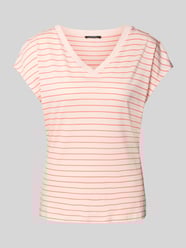 T-shirt met V-hals van comma Beige - 40