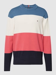 Strickpullover mit Logo-Stitching von Tommy Hilfiger Blau - 26