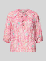 Regular Fit Bluse mit 3/4-Arm von Milano Italy - 3