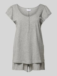 Umstands-Pyjama in Melange-Optik Modell 'LIA' von Mamalicious Grau - 39