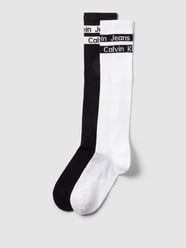 Kniestrümpfe mit Label-Print im 2er-Pack von Calvin Klein Jeans - 45
