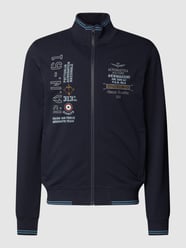 Sweatjack met steekzakken opzij, model 'FELPA' van Aeronautica Militare Blauw - 18