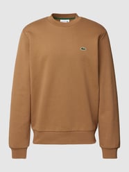 Bluza z wyhaftowanym logo od Lacoste Brązowy - 40