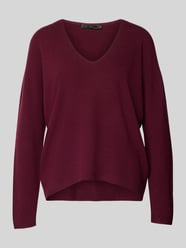 Relaxed Fit Pullover aus Viskose-Mix in Strick-Optik von Oui Bordeaux - 15