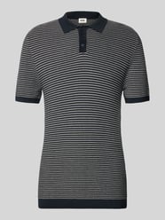 Slim Fit Strick-Poloshirt in Two-Tone-Machart Modell 'Triton' von DRYKORN - 26