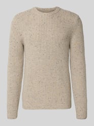Gebreide pullover van wolmix met ronde hals van MCNEAL Beige - 24