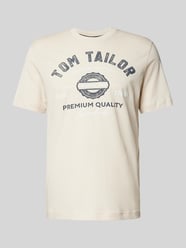 T-Shirt mit Statement-Print von Tom Tailor Beige - 20