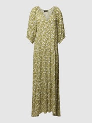 Maxi-jurk met serafinohals, model 'Zaya' van Soaked in Luxury Groen - 7