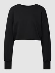 Cropped Sweatshirt mit Logo-Stitching Modell 'Nimble' von ICANIWILL Schwarz - 26