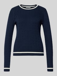 Sweter z dzianiny z prążkowanymi wykończeniami od Christian Berg Woman - 22