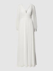 Brautkleid mit Plisseefalten von Mascara Weiß - 42