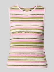 Stricktop mit Rundhalsausschnitt Modell 'RORY' von JJXX Pink - 6