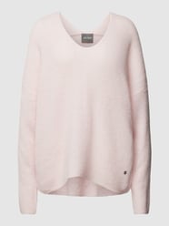 Strickpullover mit V-Ausschnitt Modell 'THORA' von MOS MOSH Rosa - 29