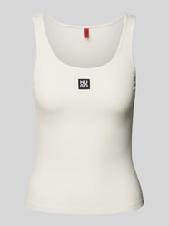 Tanktop mit Label-Patch Modell 'VEST' von HUGO Beige - 7