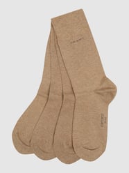 Socken im unifarbenen Design im 4er-Pack von camano Beige - 26