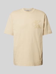 T-Shirt mit Rundhalsausschnitt von Calvin Klein Jeans Beige - 23