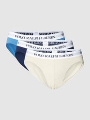 Slip mit elastischem Logo-Bund im 3er-Pack Modell 'Brief Fashion' von Polo Ralph Lauren Underwear Blau - 33