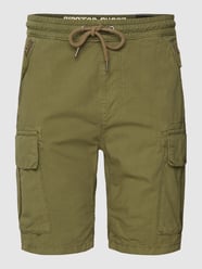 Bermudas aus Baumwolle mit Label-Details Modell 'RIBSTOP' von Alpha Industries Grün - 18