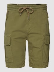 Bermudas aus Baumwolle mit Label-Details Modell 'RIBSTOP' von Alpha Industries Grün - 16