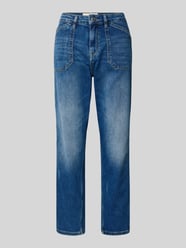 Jeansy o kroju straight fit z kieszeniami z patką model ‘Schönau’ od Goldgarn - 7