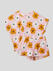 Pyjama mit floralem Allover-Muster von Schiesser Rosa - 17
