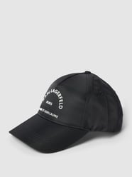 Czapka z daszkiem z aplikacją z logo od Karl Lagerfeld Czarny - 18