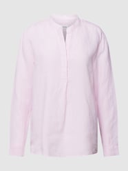 Leinenbluse mit Serafino-Ausschnitt von Seidensticker Rosa - 32