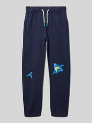 Spodnie dresowe o kroju regular fit z nadrukiem z motywem od Blue Seven - 30