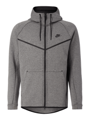 Sweatjacke mit Zierstreifen und Logo-Print von Nike Grau - 40