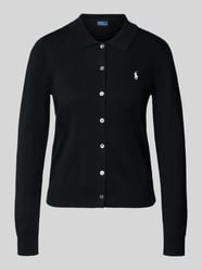 Cardigan mit Umlegekragen und Logo-Stitching von Polo Ralph Lauren - 7