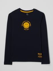 Longsleeve aus Baumwolle Modell 'Smileyworld' von Jack & Jones Blau / Türkis - 21