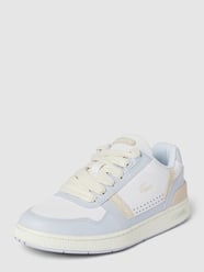 Sneakers met ton-sur-ton garnering, model 'T-CLIP' van Lacoste Paars - 4