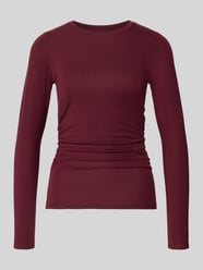 Slim Fit Langarmshirt aus Lyocell-Mix Modell 'AVA' von VERO MODA Bordeaux - 37