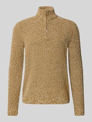 Regular fit schipperstrui met korte ritssluiting, model 'JOIN' van Only & Sons Beige - 34