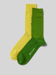 Socken mit Label-Applikation Modell 'E.day' im 2er-Pack von Burlington - 38