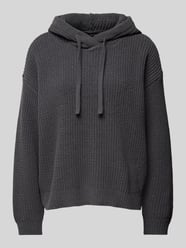 Geribde pullover met capuchon, model 'NEAT' van Vero Moda Grijs / zwart - 32