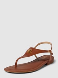 Sandały z aplikacją z logo model ‘ELLINGTON’ od Lauren Ralph Lauren Brązowy - 3
