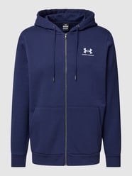 Sweatjacke mit Label-Stitching Modell 'Essential' von Under Armour Blau - 26