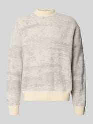 Pullover mit geripptem Rundhals Modell 'Kastet' von BOSS Orange Beige - 1