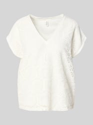 Pudełkowy krój t-shirt z półprzezroczystym obszyciem model 'IRIS' od VERO MODA - 38