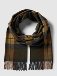 Schal aus Kaschmir mit Tartan-Karo Modell 'BARBOUR' von Salmone Grün - 22