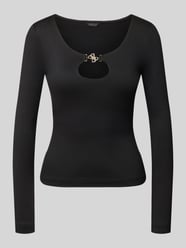 Bluzka z długim rękawem o kroju relaxed fit z elastycznej mieszanki materiałów od GUESS - 9