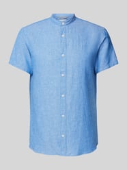 Freizeithemd mit Maokragen Modell 'MAZE' von Jack & Jones Premium Blau - 40
