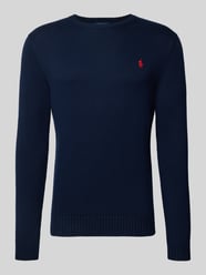 Sweter z dzianiny z prążkowanymi wykończeniami od Polo Ralph Lauren - 11